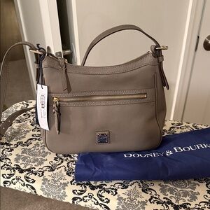 Dooney & Bourke Taupe Leather Shoulder Bag